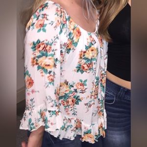 Floral flowy shirt